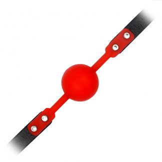 Leather Mouth Gag with Silicone Ball